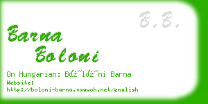 barna boloni business card